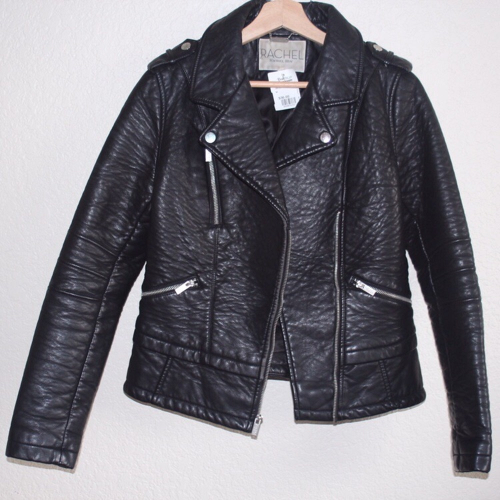 Black leather jacket